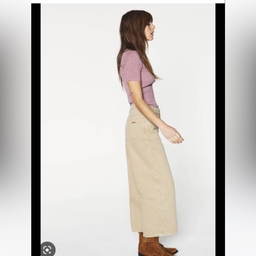 Ba&sh wide legged beige denim jeans
